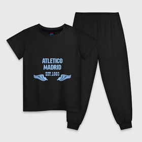 Детская пижама хлопок с принтом Atletico Madrid (Атлетико Мадрид) в Тюмени, 100% хлопок |  брюки и футболка прямого кроя, без карманов, на брюках мягкая резинка на поясе и по низу штанин
 | atletico madrid | атлетико мадрид | спорт | футбол