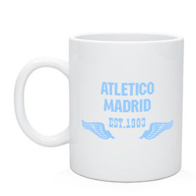 Кружка с принтом Atletico Madrid (Атлетико Мадрид) в Тюмени, керамика | объем — 330 мл, диаметр — 80 мм. Принт наносится на бока кружки, можно сделать два разных изображения | atletico madrid | атлетико мадрид | спорт | футбол