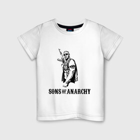 Детская футболка хлопок с принтом Сыны Анархии Клэй в Тюмени, 100% хлопок | круглый вырез горловины, полуприлегающий силуэт, длина до линии бедер | стрелок