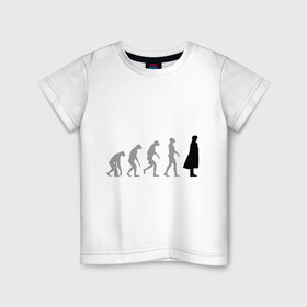 Детская футболка хлопок с принтом Sherlock evolution в Тюмени, 100% хлопок | круглый вырез горловины, полуприлегающий силуэт, длина до линии бедер | sherlock evolution | кино | мультфильмы и тв 
 шерлок холмс | сыщик | холмс