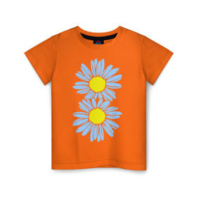 Детская футболка хлопок с принтом Восьмёрка из ромашек в Тюмени, 100% хлопок | круглый вырез горловины, полуприлегающий силуэт, длина до линии бедер | 8 марта | восьмёрка из ромашек | идеи подарков | март | подарки | ромашки | цветы