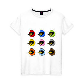 Женская футболка хлопок с принтом Омская птица в Тюмени, 100% хлопок | прямой крой, круглый вырез горловины, длина до линии бедер, слегка спущенное плечо | omskoe tv | видеоблоггер | интернет приколы | омская птица | омское тв