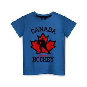 Детская футболка хлопок с принтом Канада хоккей (Canada Hockey) в Тюмени, 100% хлопок | круглый вырез горловины, полуприлегающий силуэт, длина до линии бедер | canada hockey | канада хоккей | лед | спорт | хоккей | шайба