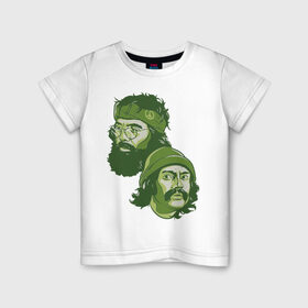 Детская футболка хлопок с принтом Чич и Чонг в Тюмени, 100% хлопок | круглый вырез горловины, полуприлегающий силуэт, длина до линии бедер | кино | мультфильмы и тв | чич и чонг