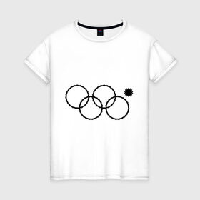 Женская футболка хлопок с принтом Нераскрывшееся кольцо в Тюмени, 100% хлопок | прямой крой, круглый вырез горловины, длина до линии бедер, слегка спущенное плечо | 