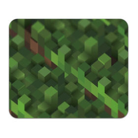 Коврик прямоугольный с принтом Minecraft трава в Тюмени, натуральный каучук | размер 230 х 185 мм; запечатка лицевой стороны | minecraft | игры