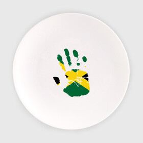 Тарелка с принтом Рука Ямайки в Тюмени, фарфор | диаметр - 210 мм
диаметр для нанесения принта - 120 мм | рука | рука ямайки | туристические | ямайки
флаг