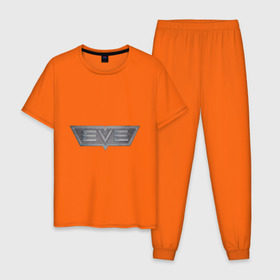 Мужская пижама хлопок с принтом EVE online в Тюмени, 100% хлопок | брюки и футболка прямого кроя, без карманов, на брюках мягкая резинка на поясе и по низу штанин
 | eve online | игры