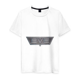 Мужская футболка хлопок с принтом EVE online в Тюмени, 100% хлопок | прямой крой, круглый вырез горловины, длина до линии бедер, слегка спущенное плечо. | Тематика изображения на принте: eve online | игры