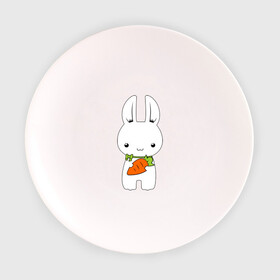 Тарелка с принтом Зайчик с морковкой в Тюмени, фарфор | диаметр - 210 мм
диаметр для нанесения принта - 120 мм | Тематика изображения на принте: белый кролик | животные | зайчик | зайчик с морковкой | морковь