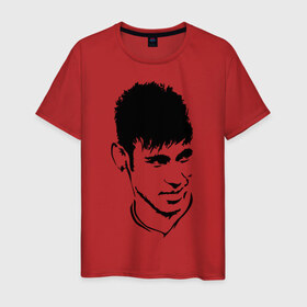 Мужская футболка хлопок с принтом Neymar в Тюмени, 100% хлопок | прямой крой, круглый вырез горловины, длина до линии бедер, слегка спущенное плечо. | Тематика изображения на принте: 