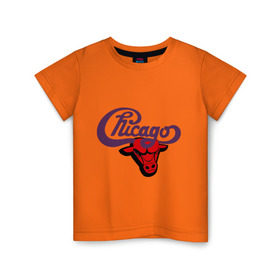 Детская футболка хлопок с принтом Чикаго Булс Chicago bulls в Тюмени, 100% хлопок | круглый вырез горловины, полуприлегающий силуэт, длина до линии бедер | chicago bulls | swag | бык | чикаго булс