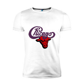 Мужская футболка премиум с принтом Чикаго Булс Chicago bulls в Тюмени, 92% хлопок, 8% лайкра | приталенный силуэт, круглый вырез ворота, длина до линии бедра, короткий рукав | chicago bulls | swag | бык | чикаго булс