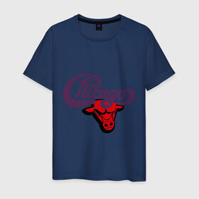 Мужская футболка хлопок с принтом Чикаго Булс Chicago bulls в Тюмени, 100% хлопок | прямой крой, круглый вырез горловины, длина до линии бедер, слегка спущенное плечо. | chicago bulls | swag | бык | чикаго булс