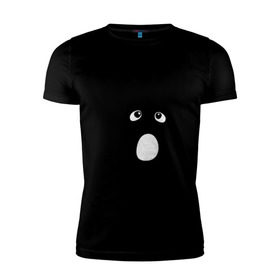 Мужская футболка премиум с принтом Колючий ёжик в Тюмени, 92% хлопок, 8% лайкра | приталенный силуэт, круглый вырез ворота, длина до линии бедра, короткий рукав | Тематика изображения на принте: ежик в тумане | животные | колючий ёжик | колючки