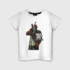 Детская футболка хлопок с принтом GTA San Andreas в Тюмени, 100% хлопок | круглый вырез горловины, полуприлегающий силуэт, длина до линии бедер | gta | gta san andreas | gtasa | мобильные игры