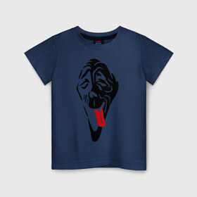 Детская футболка хлопок с принтом What`s up в Тюмени, 100% хлопок | круглый вырез горловины, полуприлегающий силуэт, длина до линии бедер | whats up | кино | крик | маска | позитив | прикольные картинки | смайлы | язык