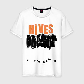 Мужская футболка хлопок с принтом The Hives (пиджаки) в Тюмени, 100% хлопок | прямой крой, круглый вырез горловины, длина до линии бедер, слегка спущенное плечо. | kubana 2014 | the hives | альтернатива | кубана 2014 | музыка | рок | с группами | фестиваль