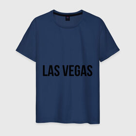 Мужская футболка хлопок с принтом Las Vegas в Тюмени, 100% хлопок | прямой крой, круглый вырез горловины, длина до линии бедер, слегка спущенное плечо. | las vegas | лас вегас | сша | туристические