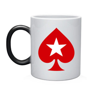 Кружка хамелеон с принтом Покер Пики Poker Stars в Тюмени, керамика | меняет цвет при нагревании, емкость 330 мл | игры | карты | покер | покер пики poker stars