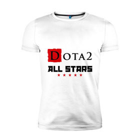 Мужская футболка премиум с принтом Dota 2 All Stars Дота в Тюмени, 92% хлопок, 8% лайкра | приталенный силуэт, круглый вырез ворота, длина до линии бедра, короткий рукав | Тематика изображения на принте: dota 2 all stars дота | dota2 | игры