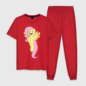 Мужская пижама хлопок с принтом Пони троллфейс в Тюмени, 100% хлопок | брюки и футболка прямого кроя, без карманов, на брюках мягкая резинка на поясе и по низу штанин
 | my little pony | pony | брони | пони | пони троллфейс | тролл