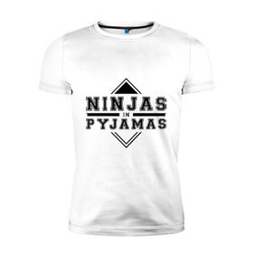 Мужская футболка премиум с принтом Ninjas In Pyjamas в Тюмени, 92% хлопок, 8% лайкра | приталенный силуэт, круглый вырез ворота, длина до линии бедра, короткий рукав | nip