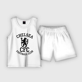 Детская пижама с шортами хлопок с принтом Chelsea FC в Тюмени,  |  | Тематика изображения на принте: 1905 | chelsea | chelsea logo | fc | footbal club | лого | логотип | спорт | футбол | футбольный клуб | челси