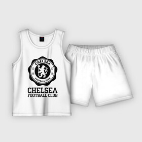 Детская пижама с шортами хлопок с принтом Chelsea FC в Тюмени,  |  | 1905 | chelsea | chelsea logo | fc | footbal club | лого | логотип | спорт | футбол | футбольный клуб | челси