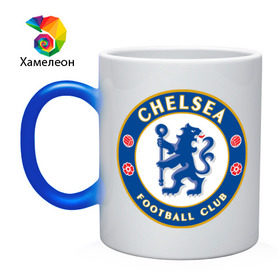 Кружка хамелеон с принтом Chelsea logo в Тюмени, керамика | меняет цвет при нагревании, емкость 330 мл | 1905 | chelsea | chelsea logo | fc | footbal club | лого | логотип | спорт | футбол | футбольный клуб | челси