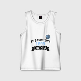 Детская майка хлопок с принтом Barca в Тюмени,  |  | barcelona | fc | fc barcelona | footbal club | барселона | лого | логотип | спорт | футбол | футбольный клуб