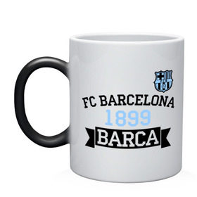 Кружка хамелеон с принтом Barca в Тюмени, керамика | меняет цвет при нагревании, емкость 330 мл | barcelona | fc | fc barcelona | footbal club | барселона | лого | логотип | спорт | футбол | футбольный клуб