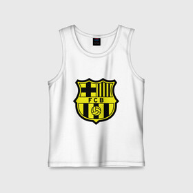 Детская майка хлопок с принтом Barcelona logo в Тюмени,  |  | barcelona | fc | fc barcelona | footbal club | барселона | лого | логотип | спорт | футбол | футбольный клуб
