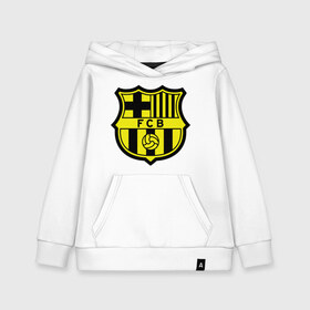 Детская толстовка хлопок с принтом Barcelona logo в Тюмени, 100% хлопок | Круглый горловой вырез, эластичные манжеты, пояс, капюшен | barcelona | fc | fc barcelona | footbal club | барселона | лого | логотип | спорт | футбол | футбольный клуб