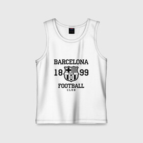 Детская майка хлопок с принтом Barcelona 1899 в Тюмени,  |  | barcelona | fc | fc barcelona | footbal club | барселона | лого | логотип | спорт | футбол | футбольный клуб