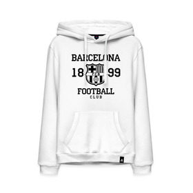 Мужская толстовка хлопок с принтом Barcelona 1899 в Тюмени, френч-терри, мягкий теплый начес внутри (100% хлопок) | карман-кенгуру, эластичные манжеты и нижняя кромка, капюшон с подкладом и шнурком | barcelona | fc | fc barcelona | footbal club | барселона | лого | логотип | спорт | футбол | футбольный клуб
