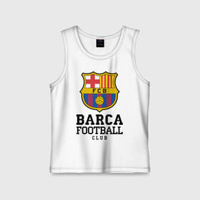 Детская майка хлопок с принтом Barcelona FC в Тюмени,  |  | barcelona | fc | fc barcelona | footbal club | барселона | лого | логотип | спорт | футбол | футбольный клуб