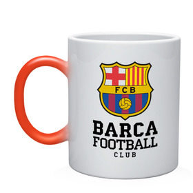 Кружка хамелеон с принтом Barcelona FC в Тюмени, керамика | меняет цвет при нагревании, емкость 330 мл | Тематика изображения на принте: barcelona | fc | fc barcelona | footbal club | барселона | лого | логотип | спорт | футбол | футбольный клуб