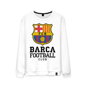 Мужской свитшот хлопок с принтом Barcelona FC в Тюмени, 100% хлопок |  | barcelona | fc | fc barcelona | footbal club | барселона | лого | логотип | спорт | футбол | футбольный клуб