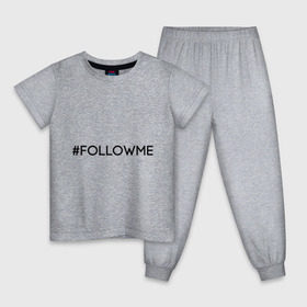 Детская пижама хлопок с принтом FollowMe в Тюмени, 100% хлопок |  брюки и футболка прямого кроя, без карманов, на брюках мягкая резинка на поясе и по низу штанин
 | followme | instagram | selfie | swag | инстаграм | селфи | следуй за мной
