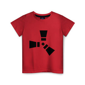 Детская футболка хлопок с принтом Rust в Тюмени, 100% хлопок | круглый вырез горловины, полуприлегающий силуэт, длина до линии бедер | playrust | rust | раст
