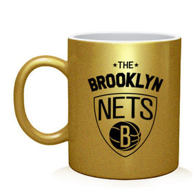 Кружка с принтом The Brooklyn Nets в Тюмени, керамика | объем — 330 мл, диаметр — 80 мм. Принт наносится на бока кружки, можно сделать два разных изображения | Тематика изображения на принте: бруклин