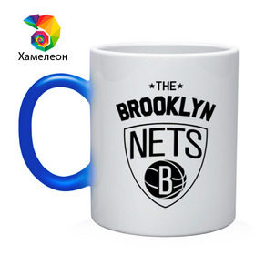 Кружка хамелеон с принтом The Brooklyn Nets в Тюмени, керамика | меняет цвет при нагревании, емкость 330 мл | Тематика изображения на принте: бруклин
