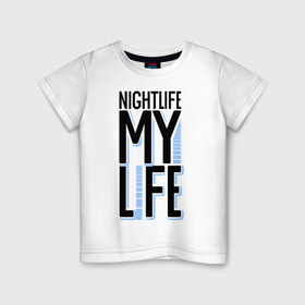 Детская футболка хлопок с принтом Night life в Тюмени, 100% хлопок | круглый вырез горловины, полуприлегающий силуэт, длина до линии бедер | Тематика изображения на принте: 