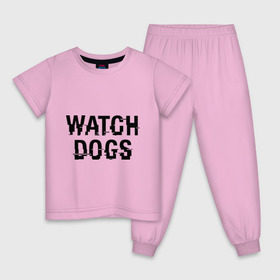 Детская пижама хлопок с принтом Watch Dogs в Тюмени, 100% хлопок |  брюки и футболка прямого кроя, без карманов, на брюках мягкая резинка на поясе и по низу штанин
 | wg | игра