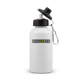 Бутылка спортивная с принтом Brazzers в Тюмени, металл | емкость — 500 мл, в комплекте две пластиковые крышки и карабин для крепления | brazzers