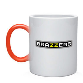 Кружка хамелеон с принтом Brazzers в Тюмени, керамика | меняет цвет при нагревании, емкость 330 мл | Тематика изображения на принте: brazzers