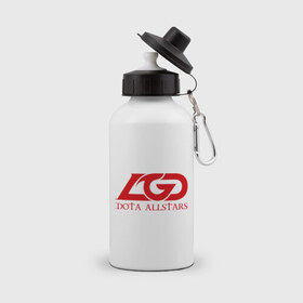 Бутылка спортивная с принтом LGD Dota 2 в Тюмени, металл | емкость — 500 мл, в комплекте две пластиковые крышки и карабин для крепления | all | dota | dota2 | lgd | stars | дота | дота2 | лгд