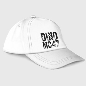 Бейсболка с принтом Dino MC 47 в Тюмени, 100% хлопок | классический козырек, металлическая застежка-регулятор размера | dino mc | dino mc 47 | logo | rap | автомат | лого | логотип | музыка | рэп
