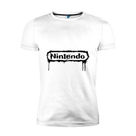 Мужская футболка премиум с принтом Nintendo в Тюмени, 92% хлопок, 8% лайкра | приталенный силуэт, круглый вырез ворота, длина до линии бедра, короткий рукав | баста | ноггано